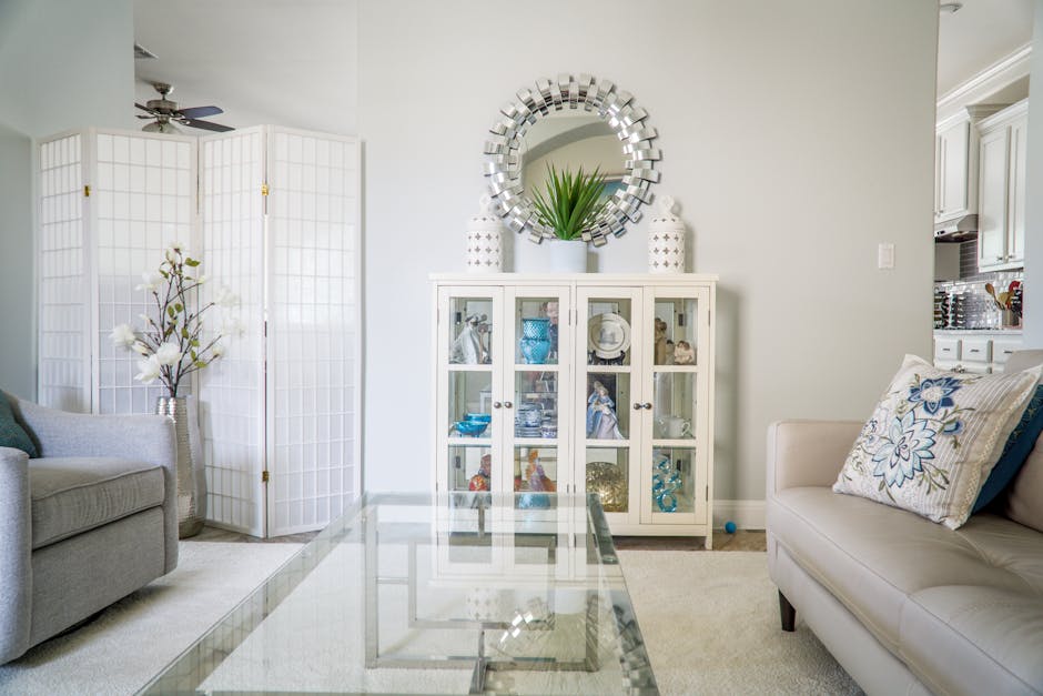 Sparkling clean living room space